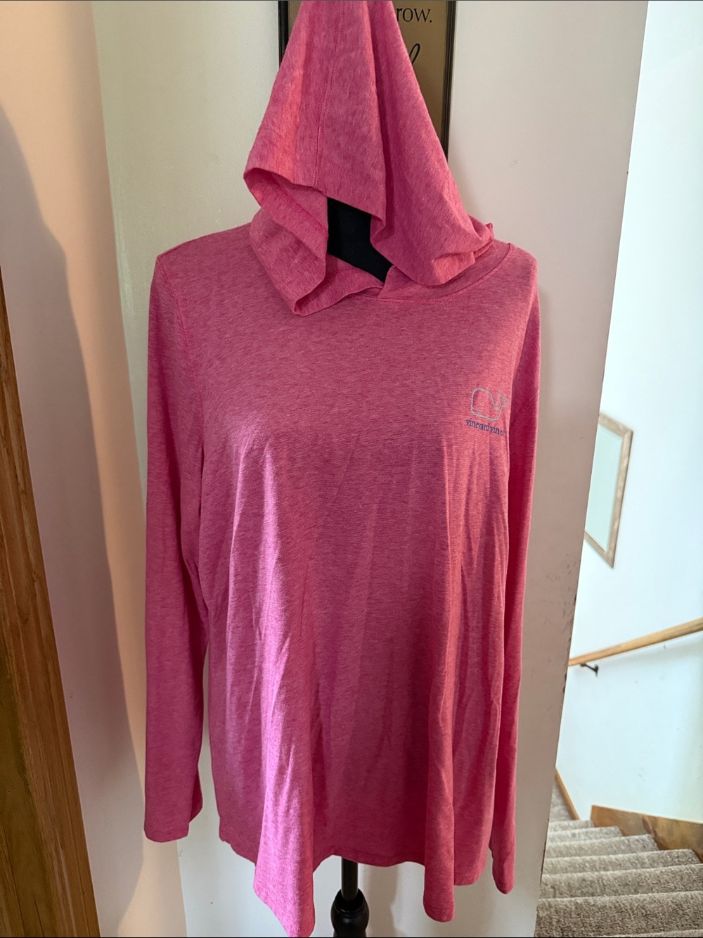 Vineyard Vines Pink Hooded Long-Sleeve Pullover